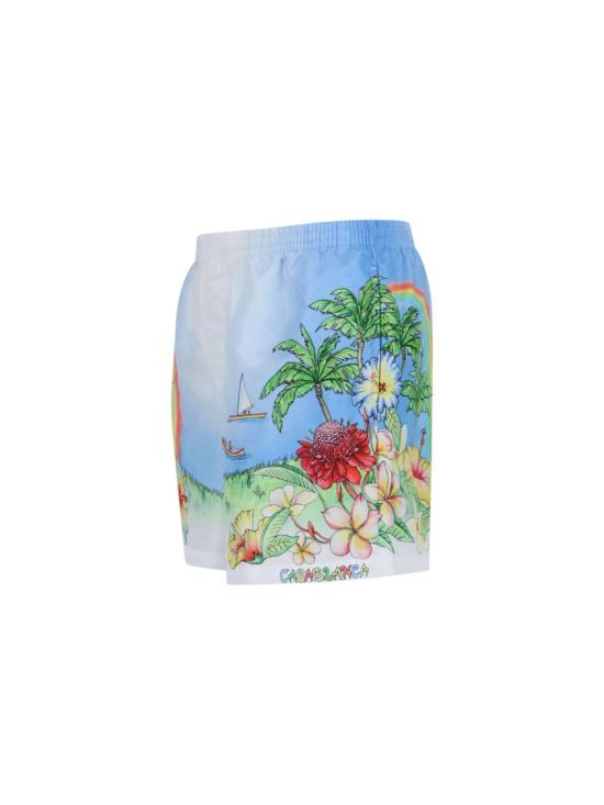  카사블랑카 스윔팬츠 M SP26 TR 032 03 EX BCALOHA Blue - CASABLANCA