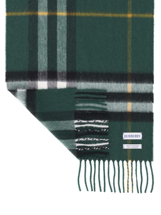 26SS 버버리 프린지 엠브로이더드 캐시미어 머플러 8094653A9545 Green - BURBERRY