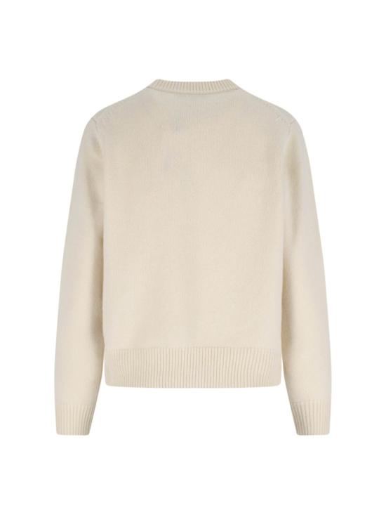 25FW 메종키츠네 폭스 헤드 인타르시아 메리노 스웨터 NW00808KM03290395 White - MAISON KITSUNE