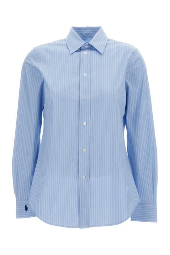 26SS 폴로 랄프로렌 포니로고 코튼 셔츠 211941509500BLUEMULTISTRIPE