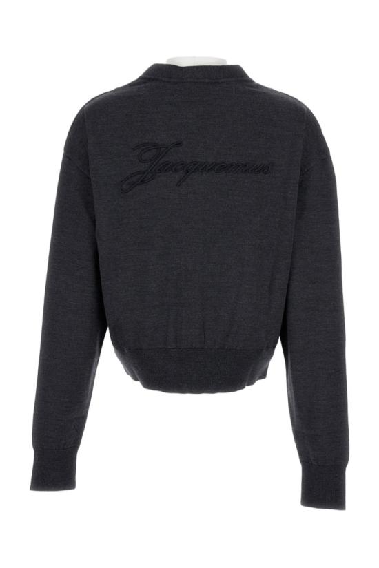 25FW 자크뮈스 V넥 가디건 CDW00816AK00299970 Grey - JACQUEMUS