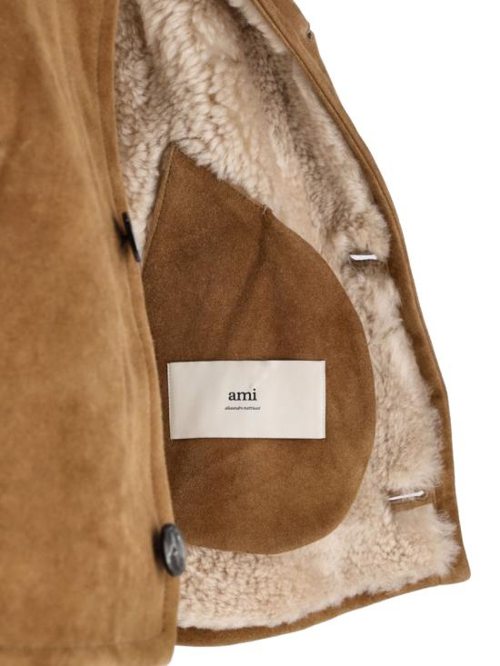 25FW 아미 시어링 버튼 재킷 UJK837 LH0057280 Brown - AMI