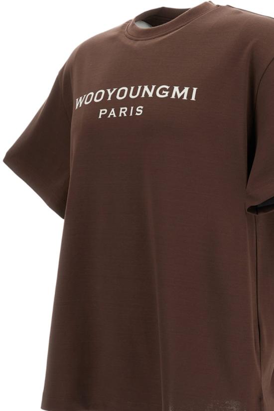 26SS 우영미 반팔 티셔츠 W261TS02703D Brown - WOOYOUNGMI