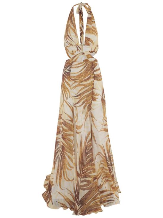 26SS 저스트까발리 롱 원피스 80PAO919NS775638 Brown