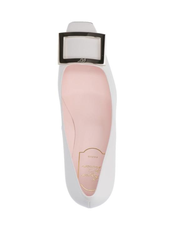 26SS 로저비비에 트럼펫 메탈 버클 펌프스 RVW40015280D1PB017 White - ROGER VIVIER