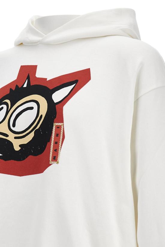 25FW 마르니 후드 티셔츠 FUMU0067PTUSCY40PRW01 White - MARNI