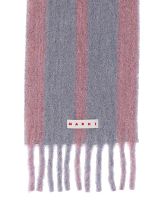 25FW 마르니 스트라이프 알파카 스카프 SCMC0138Y0 UAW054LON55 Grey - MARNI