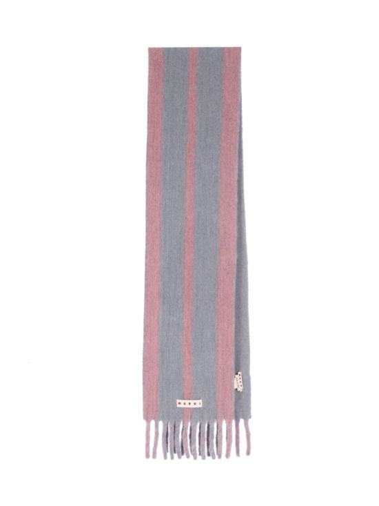 25FW 마르니 스트라이프 알파카 스카프 SCMC0138Y0 UAW054LON55 Grey