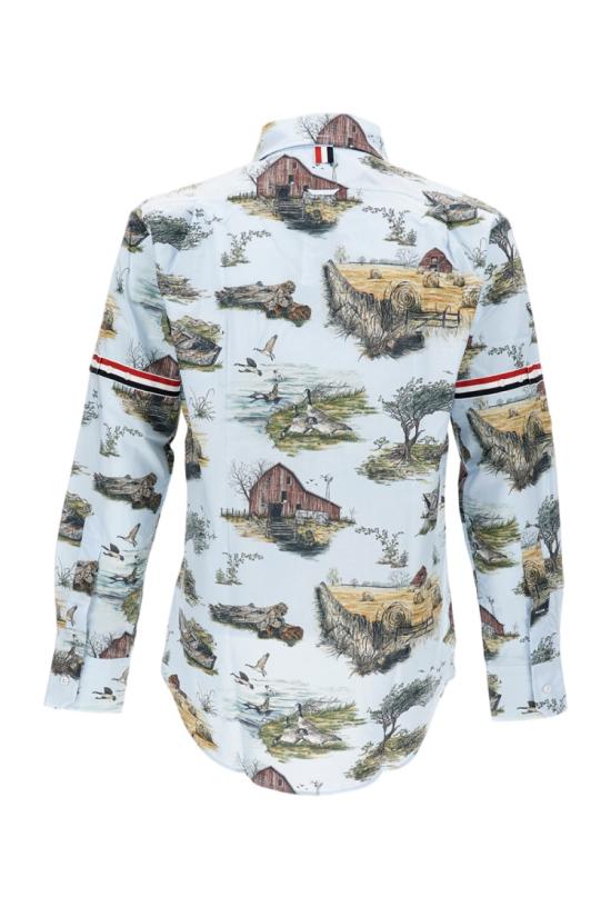 25FW 톰브라운 긴팔 셔츠 MWL301OF0976996 Blue - THOM BROWNE