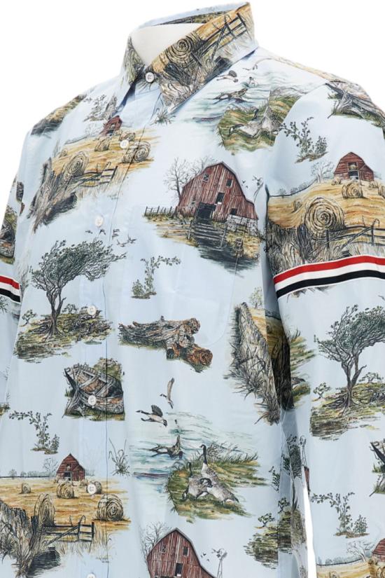 25FW 톰브라운 긴팔 셔츠 MWL301OF0976996 Blue - THOM BROWNE