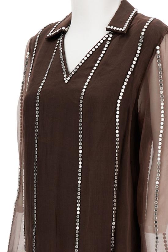 25FW 웨일즈보너 블라우스 WA25TO01SE01801 Brown - WALES BONNER