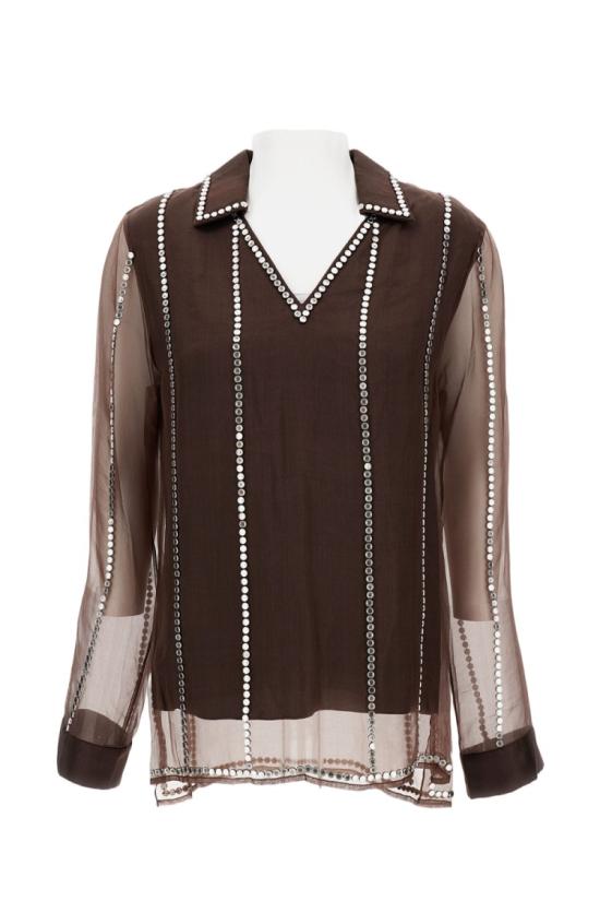 25FW 웨일즈보너 탑 WA25TO01SE01801 Brown