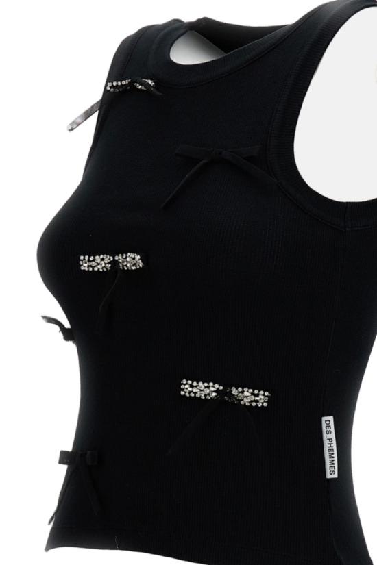 26SS 데 펨메스 민소매 티셔츠 D101JUD0900 Black - DES PHEMMES