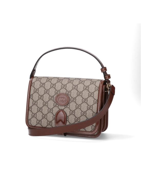  구찌 GG 슈프림 인터로킹 G 미니 숄더백 671620 92TCG8563 Neutrals - GUCCI