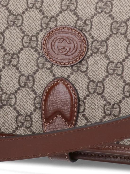  구찌 GG 슈프림 인터로킹 G 미니 숄더백 671620 92TCG8563 Neutrals - GUCCI