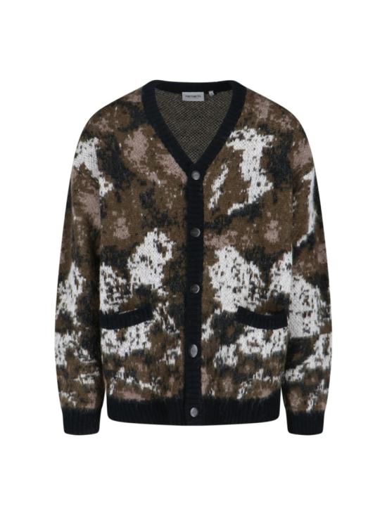 25FW 칼하트 WIP 머튼 가디건 와일드 도그 자카드 I03539138XXX Brown