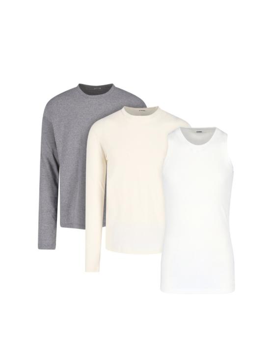 25SS 질샌더 반팔 티셔츠 J47FV0110 JTN357971 Neutrals