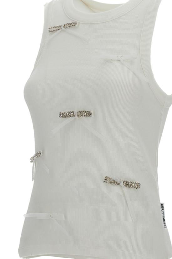 26SS 데 펨메스 민소매 티셔츠 D101JUD0101 White - DES PHEMMES