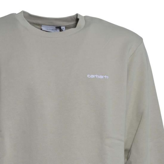 26SS 칼하트 WIP 스크립트 자수 스웨트셔츠 I034496 3LWXX Beige - CARHARTT WIP