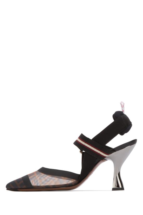 26FW 펜디 콜리브리 테크 메쉬 하이힐 슬링백 8J6851A2D7 F1OTR TABACCO MORO NERO - FENDI