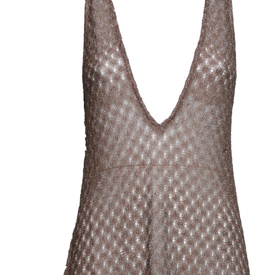 26SS 미소니 미디 원피스 MS26SQ0PBR014D S80EE Marrone - MISSONI