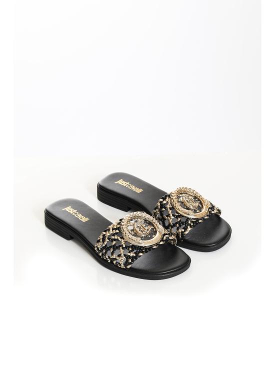 26SS 저스트까발리 뮬/슬리퍼 80RA3S83 ZSE38PL9 Black - JUST CAVALLI