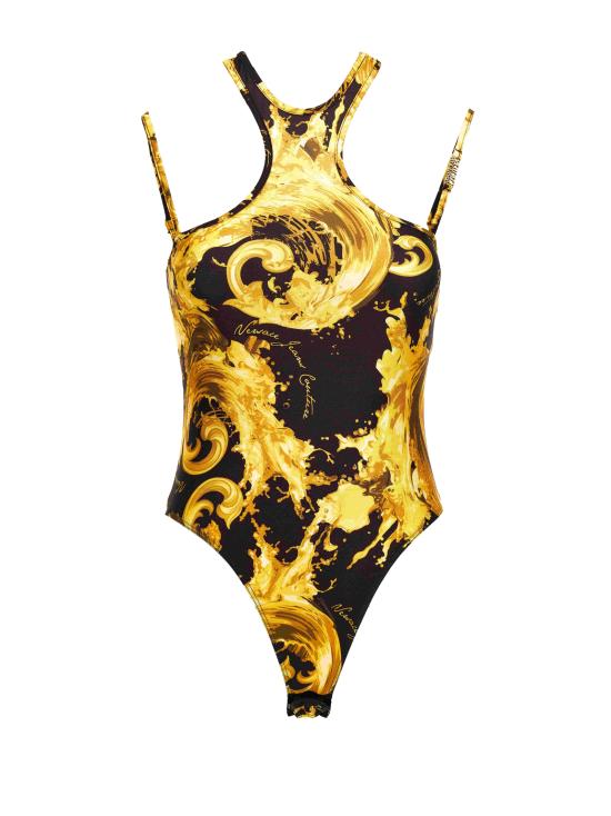 26SS 베르사체 바디수트 티셔츠 80HAM211 JS532G89 Black