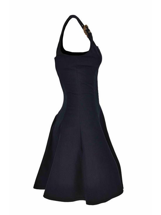 26SS 베르사체 미디 원피스 80HAO909 N0715899 Black - VERSACE