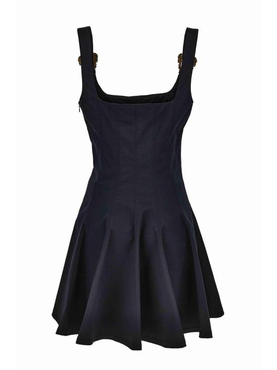 26SS 베르사체 미디 원피스 80HAO909 N0715899 Black - VERSACE