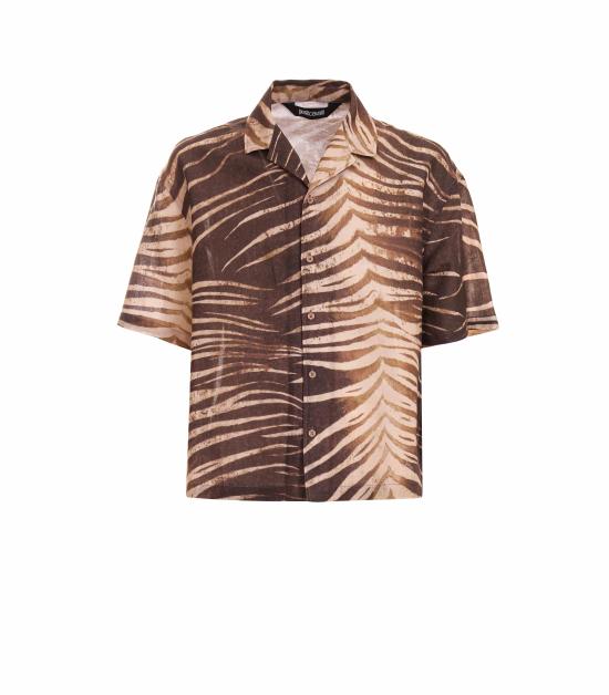 26SS 저스트까발리 셔츠 80OALF02 CNF06R83 Beige marrone