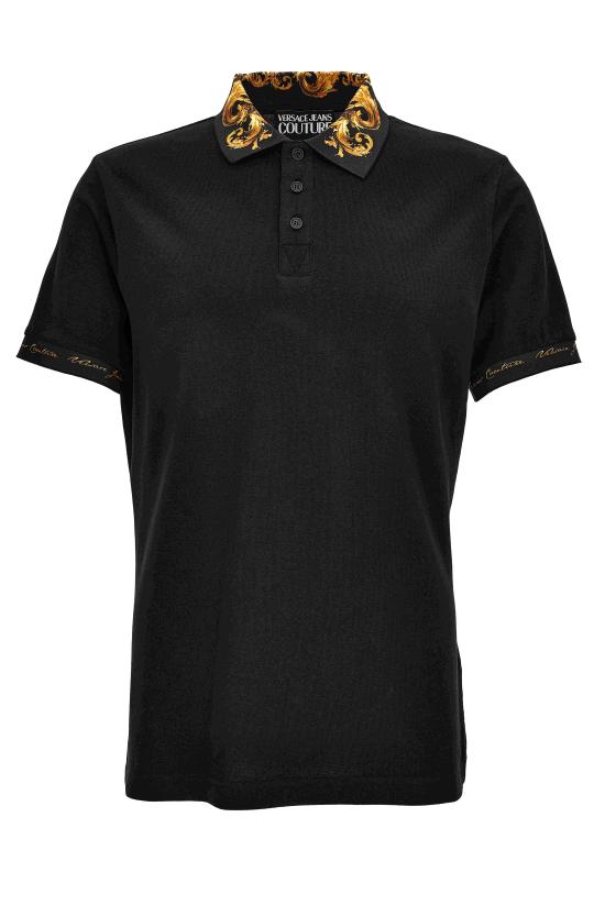 26SS 베르사체 폴로 티셔츠 80GAGT12 CJ01TG89 Black