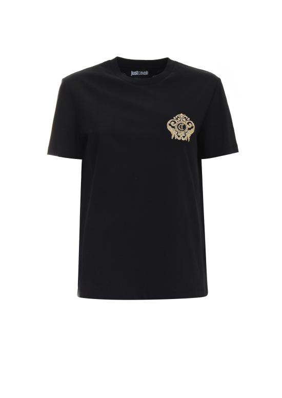 26SS 저스트까발리 반팔 티셔츠 80PAHE15 CJ110G89 Black