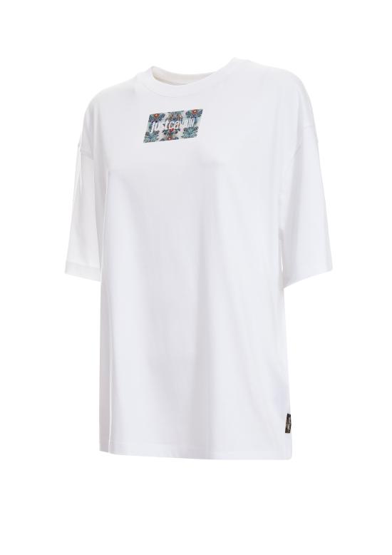 26SS 저스트까발리 반팔 티셔츠 80PAHT08 CJ500V35 White - JUST CAVALLI