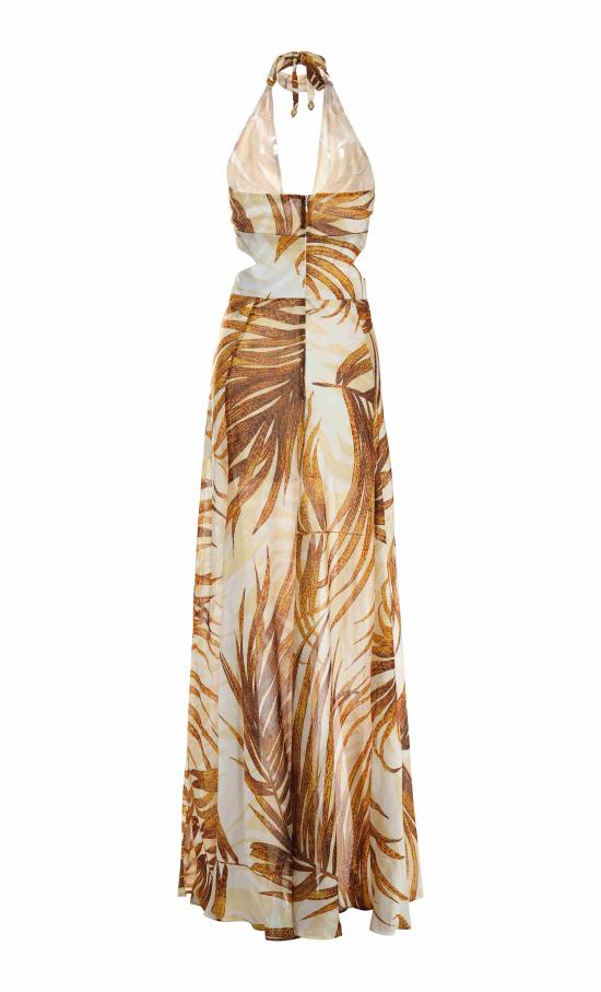 26SS 저스트까발리 미디 원피스 80PAO919 NS775638 Golden - JUST CAVALLI