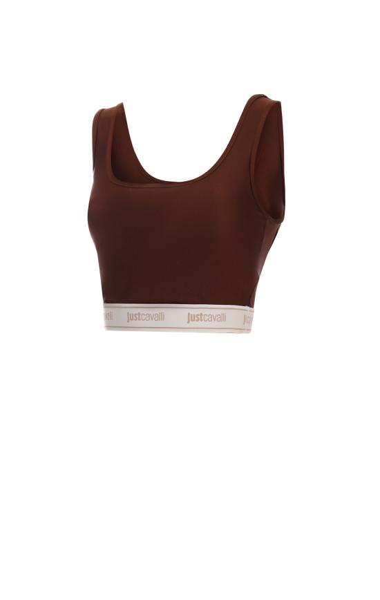 26SS 저스트까발리 민소매 티셔츠 80PAM204 J0108709 Brown - JUST CAVALLI