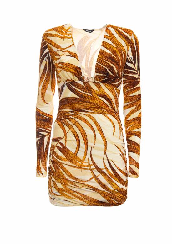 26SS 저스트까발리 미디 원피스 80PAO957 JS560638 Golden