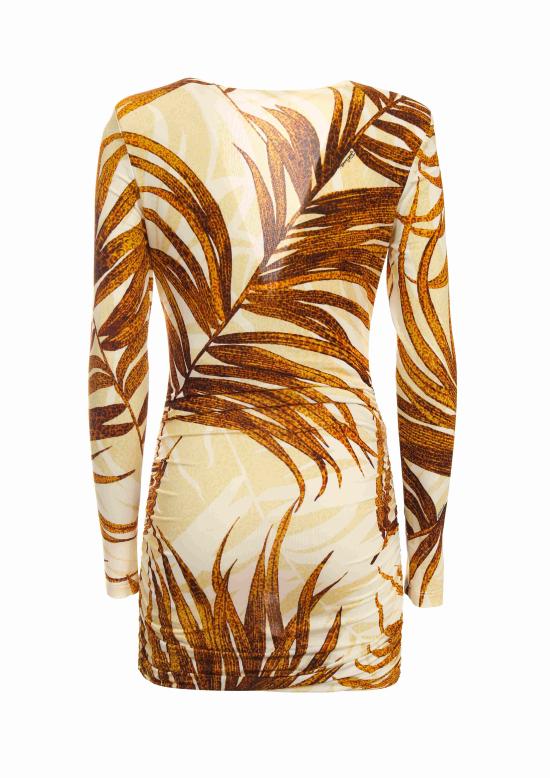 26SS 저스트까발리 미디 원피스 80PAO957 JS560638 Golden - JUST CAVALLI