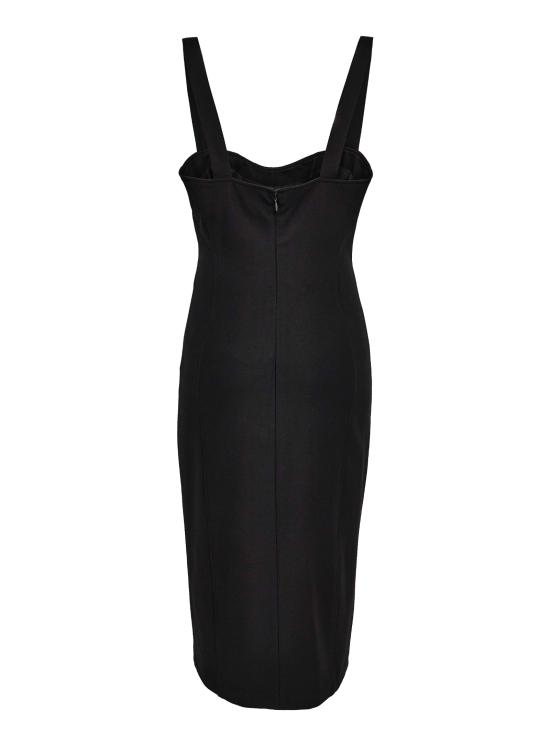 26SS 베르사체 미디 원피스 80HAO940 J0092899 Black - VERSACE