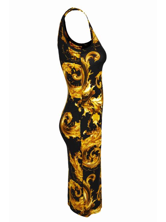 26SS 베르사체 미디 원피스 80HAO946 JS533G89 Black - VERSACE