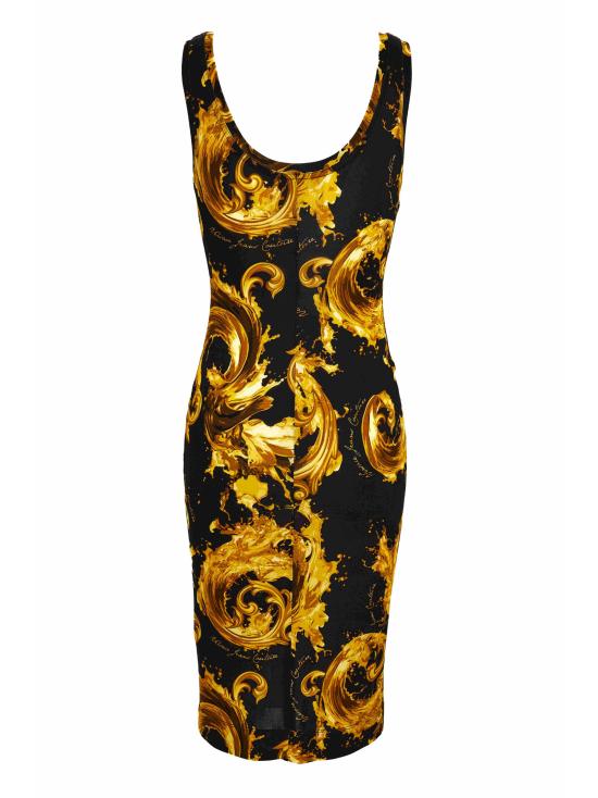 26SS 베르사체 미디 원피스 80HAO946 JS533G89 Black - VERSACE