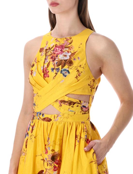 26SS 짐머만 미디 원피스 6460DRS264 MUF MUSTARD FLOWER - ZIMMERMANN