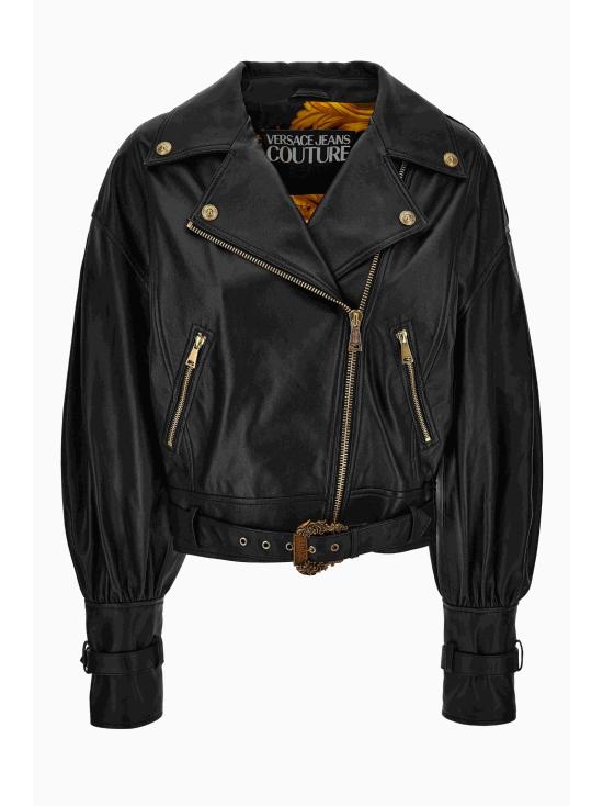 26SS 베르사체 가죽 자켓 80HAVP00 CP009899 Black