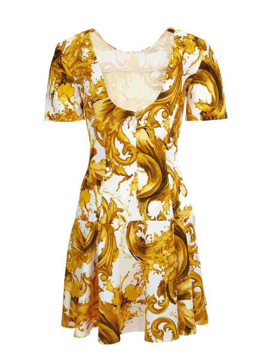 26SS 베르사체 미디 원피스 80HAO918 NS756G03 White - VERSACE