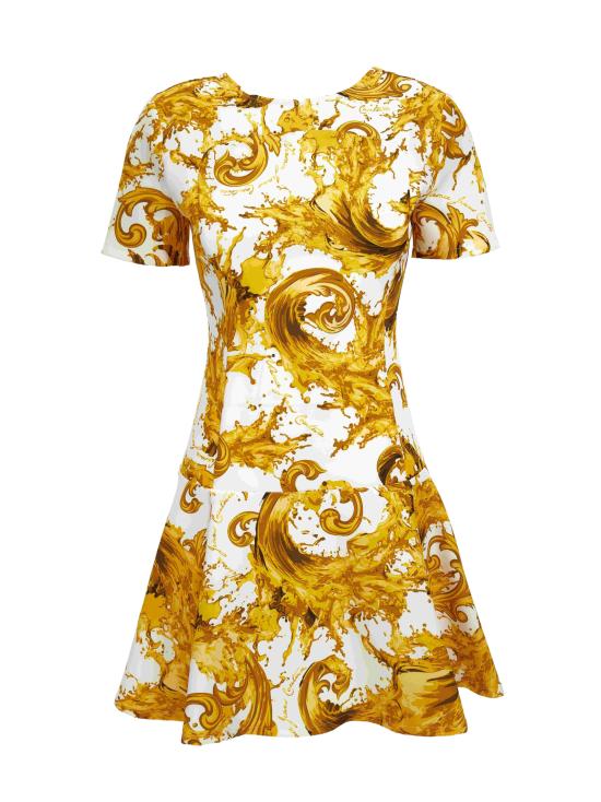 26SS 베르사체 미디 원피스 80HAO918 NS756G03 White