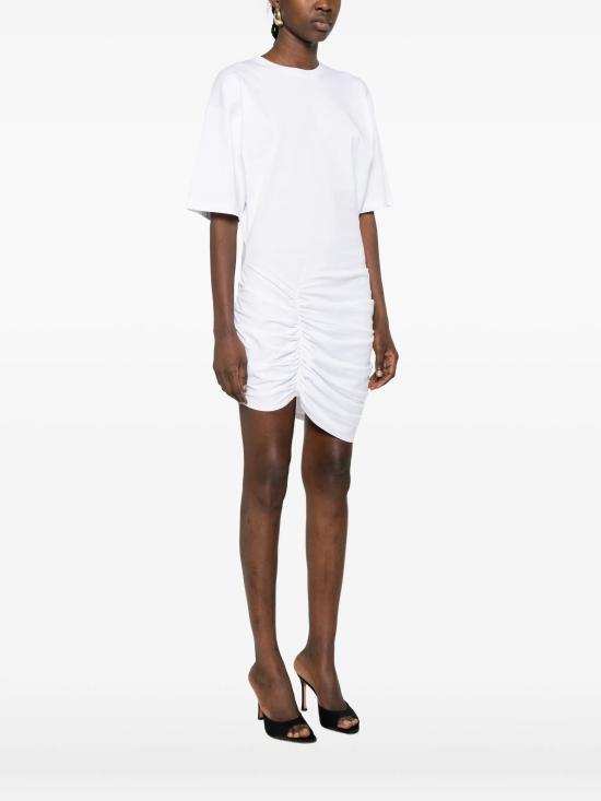 26SS 발망 미디 원피스 GF1R7435BD39 GAB White - BALMAIN