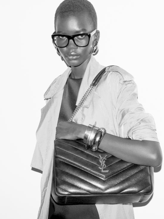 26SS 생로랑 루루 라지 마틀라세 램스킨 숄더백 803541AAEAX 2357 Beige - SAINT LAURENT