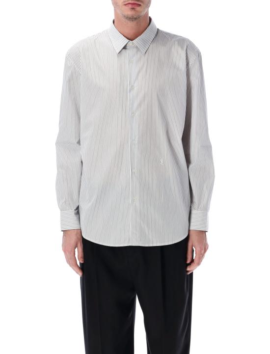 26SS 생로랑 반팔 티셔츠 859779Y2N03 9787 BIANCO BLACK STRIPE