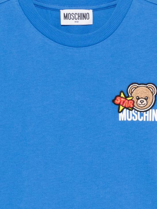 26SS [키즈] 모스키노 티셔츠 HTM058LAA24 40630 Blue - MOSCHINO