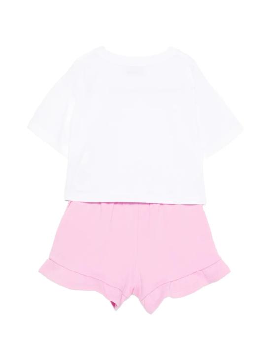 26SS [키즈] 모스키노 캐주얼 세트 HDG01NLCA52 84298 White - MOSCHINO