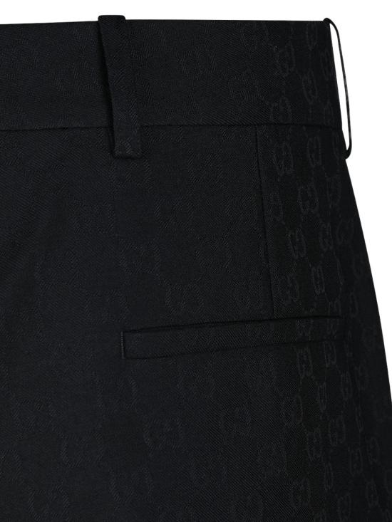 26SS 구찌 GG 울 팬츠 864053 ZAUUC1000 Black - GUCCI